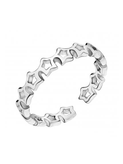 Каблучка без вставок Срібло 925° (родій) к2/1056