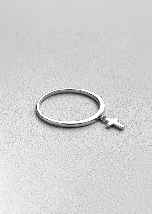 Каблучка без вставок Срібло 925° (родій) к2/1108