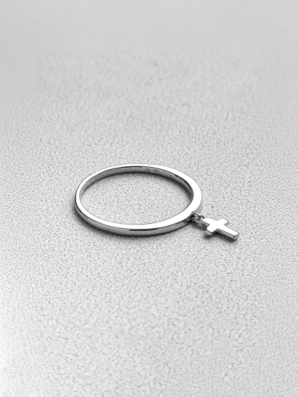 Каблучка без вставок Срібло 925° (родій) к2/1108