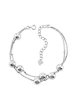 Браслет без вставок Срібло 925° (родій) б2/424