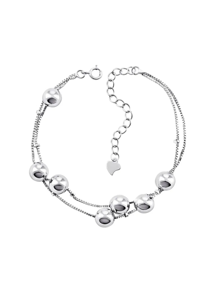 Bransoletka bez wkładów Srebro próby 925° (rod) b2/424