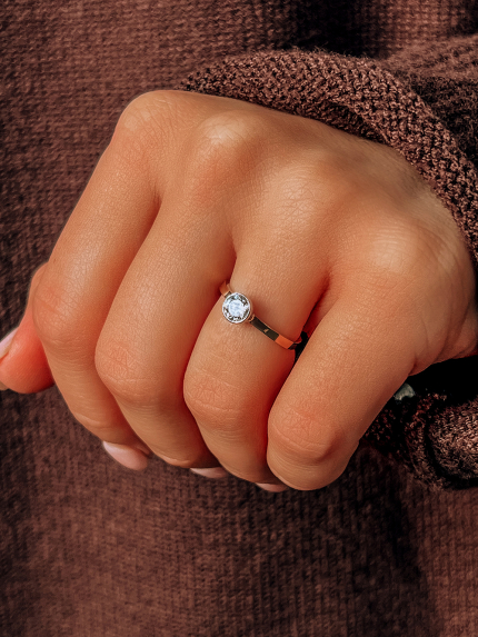 Ring cubic zirconia Silver 925° gold 375° 419k