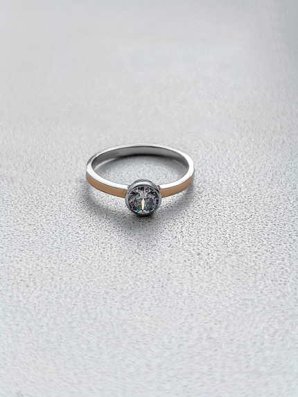 Ring cubic zirconia Silver 925° gold 375° 419k
