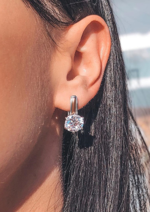 Сережки фіаніт Срібло 925° золото 375° 485с