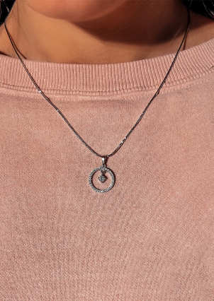 Підвіс фіаніт Срібло 925° (родій) 30040