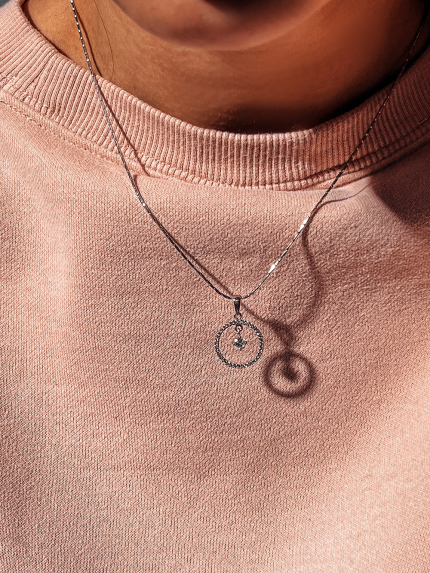 Підвіс фіаніт Срібло 925° (родій) 30040