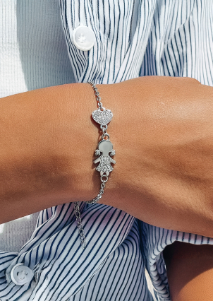 Браслет фіаніт Срібло 925° (родій) 75079