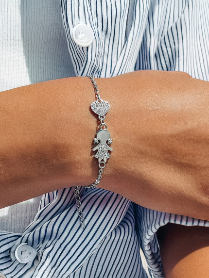 Браслет фіаніт Срібло 925° (родій) 75079