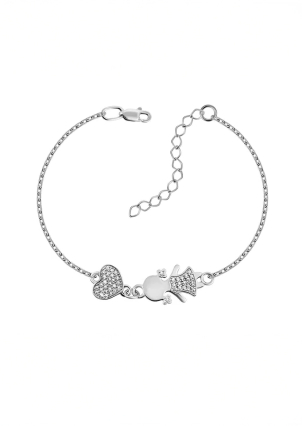 Браслет фіаніт Срібло 925° (родій) 75079