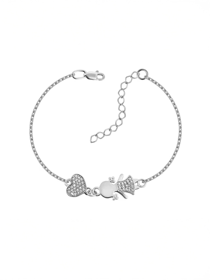 Браслет фіаніт Срібло 925° (родій) 75079