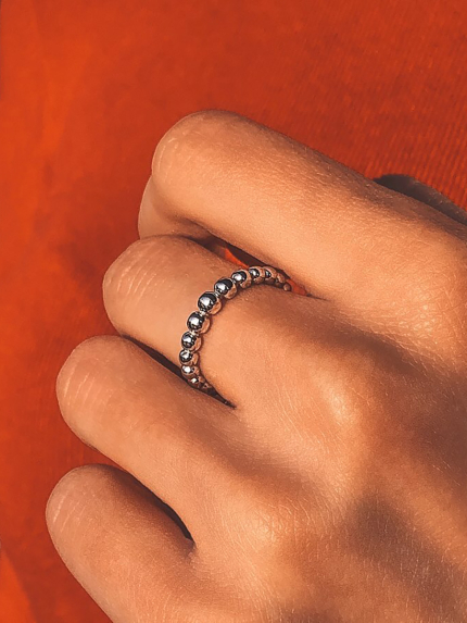 Ring without inserts Silver 925° (oxidized) 8021