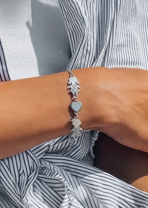 Браслет фіаніт Срібло 925° (родій) 75106