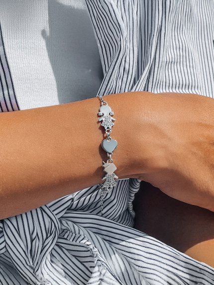 Браслет фіаніт Срібло 925° (родій) 75106