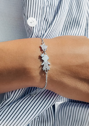 Браслет фіаніт Срібло 925° (родій) 75080