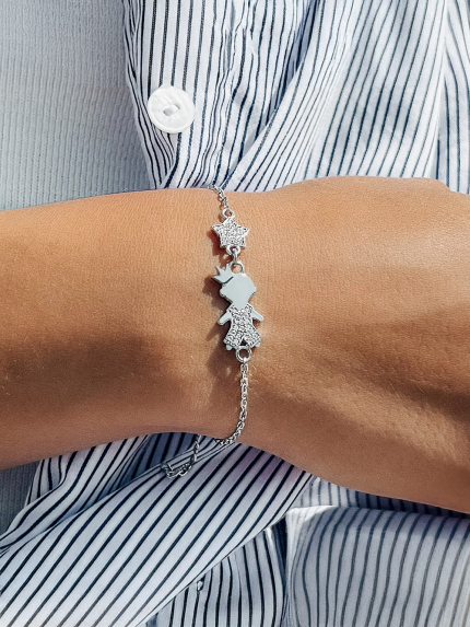 Браслет фіаніт Срібло 925° (родій) 75080