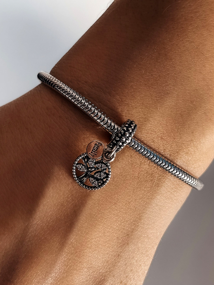 Zawieszka Koralik fianitowy Srebro 925° (oksydowane) 84530