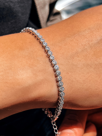 Sapphire bracelet Silver 925° (rhodium) 813b