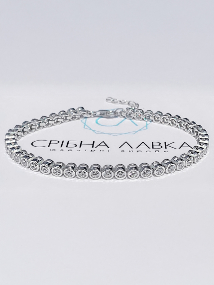 Sapphire bracelet Silver 925° (rhodium) 813b