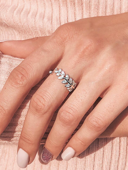 Pierścionek cyrkonia Srebro 925° (rod) k2f/289