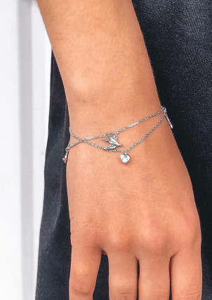 Браслет фіаніт Срібло 925° (родій) бк2ф/2045