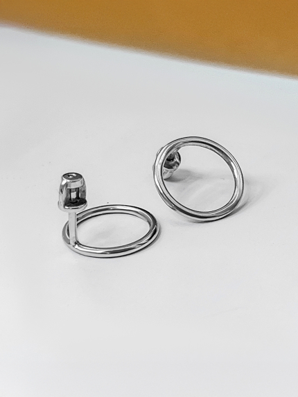 Earrings without inserts Silver 925° (rhodium) 070250