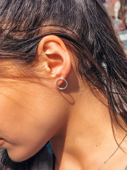 Earrings without inserts Silver 925° (rhodium) 070250