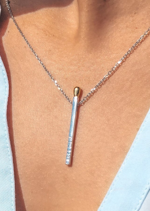 Кольє без вставок Срібло 925° (родій) GH2122