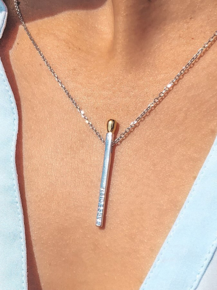 Кольє без вставок Срібло 925° (родій) GH2122