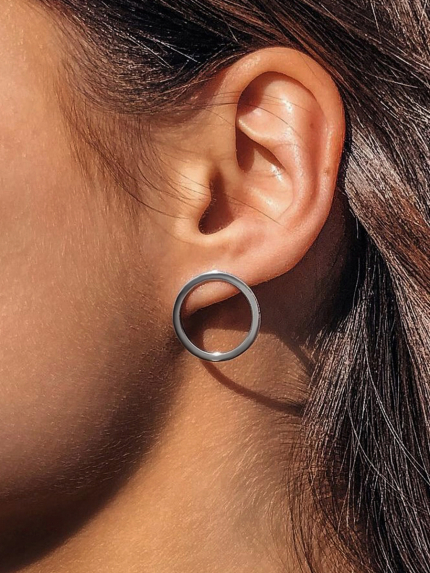 Earrings without inserts Silver 925° (rhodium) 071455