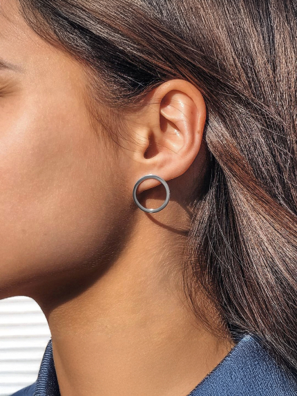 Earrings without inserts Silver 925° (rhodium) 071455