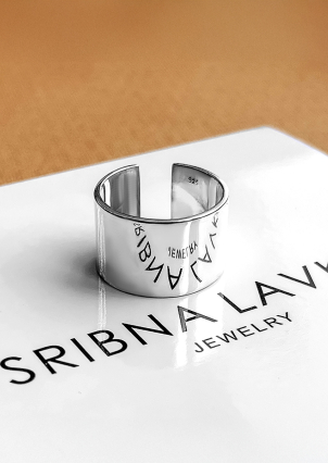 Каблучка без вставок Срібло 925° (родій) S0001р