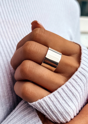 Каблучка без вставок Срібло 925° (родій) S0001р