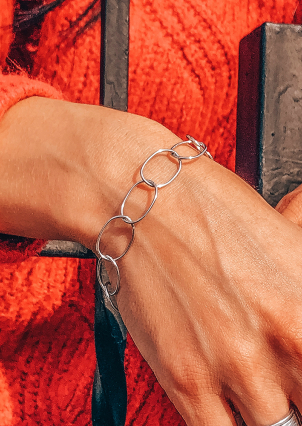 Браслет без вставок Срібло 925° (родій) B0001