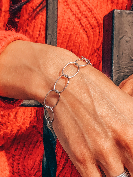 Bransoletka bez wkładek Srebro próby 925° (rod) B0001