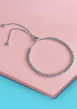 Браслет без вставок Срібло 925° (родій) б2/2019