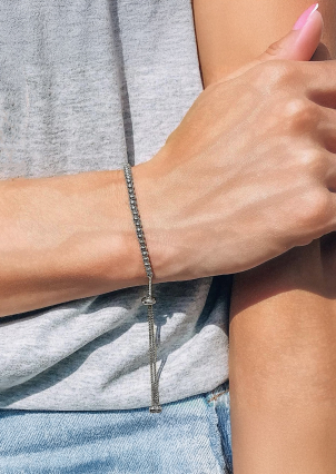 Браслет без вставок Срібло 925° (родій) б2/2019