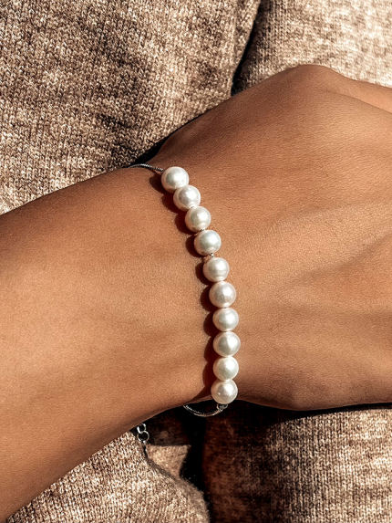 Браслет перлина Срібло 925° (родій) б2ж/801