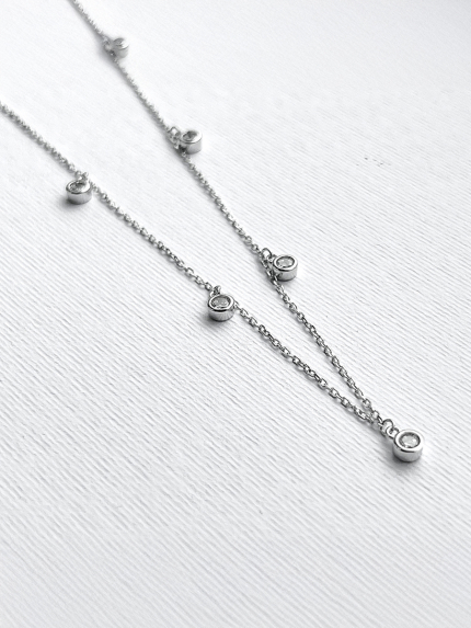 Naszyjnik cyjanitowy Srebro 925° (rod) klk2f/1112