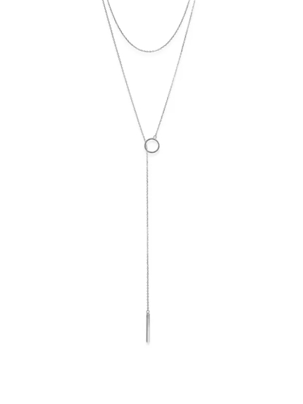 Кольє без вставок Срібло 925° (родій) кл2/803 85