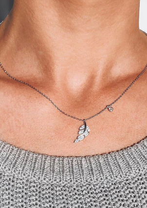 Кольє фіаніт Срібло 925° (родій) кл2ф/3011