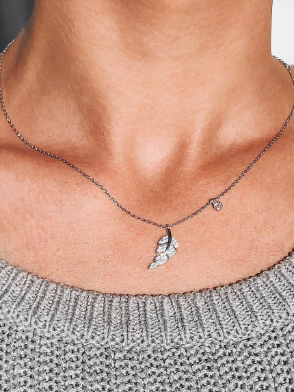 Кольє фіаніт Срібло 925° (родій) кл2ф/3011