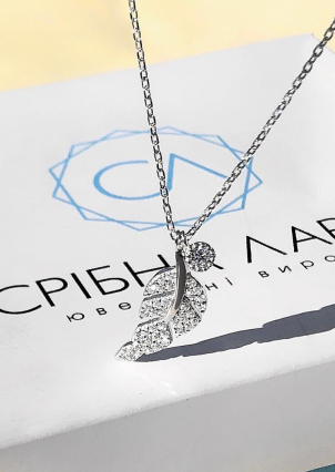 Кольє фіаніт Срібло 925° (родій) кл2ф/3011