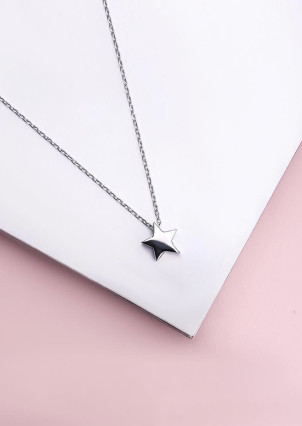 Кольє без вставок Срібло 925° (родій) кл2/3007