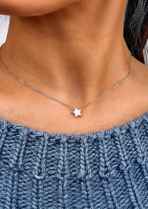 Кольє без вставок Срібло 925° (родій) кл2/3007