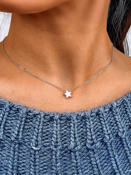 Necklace without inserts Silver 925° (rhodium) kl2/3007