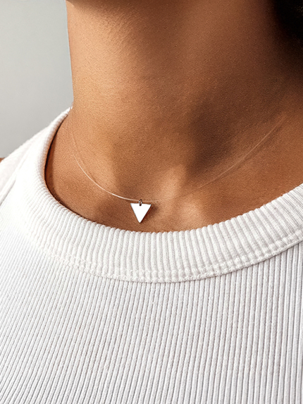 Кольє без вставок Срібло 925° (родій) кл2/3019