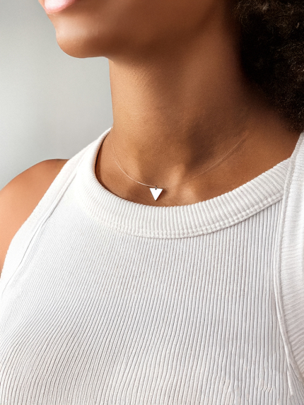 Кольє без вставок Срібло 925° (родій) кл2/3019