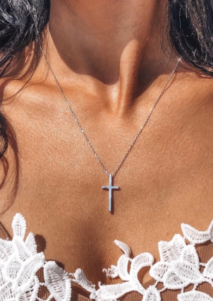 Кольє без вставок Срібло 925° (родій) кл2/1002