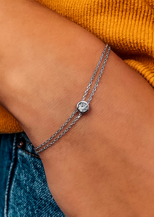 Браслет фіаніт Срібло 925° (родій) б2ф/1004