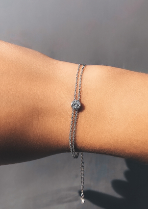 Браслет фіаніт Срібло 925° (родій) б2ф/1004